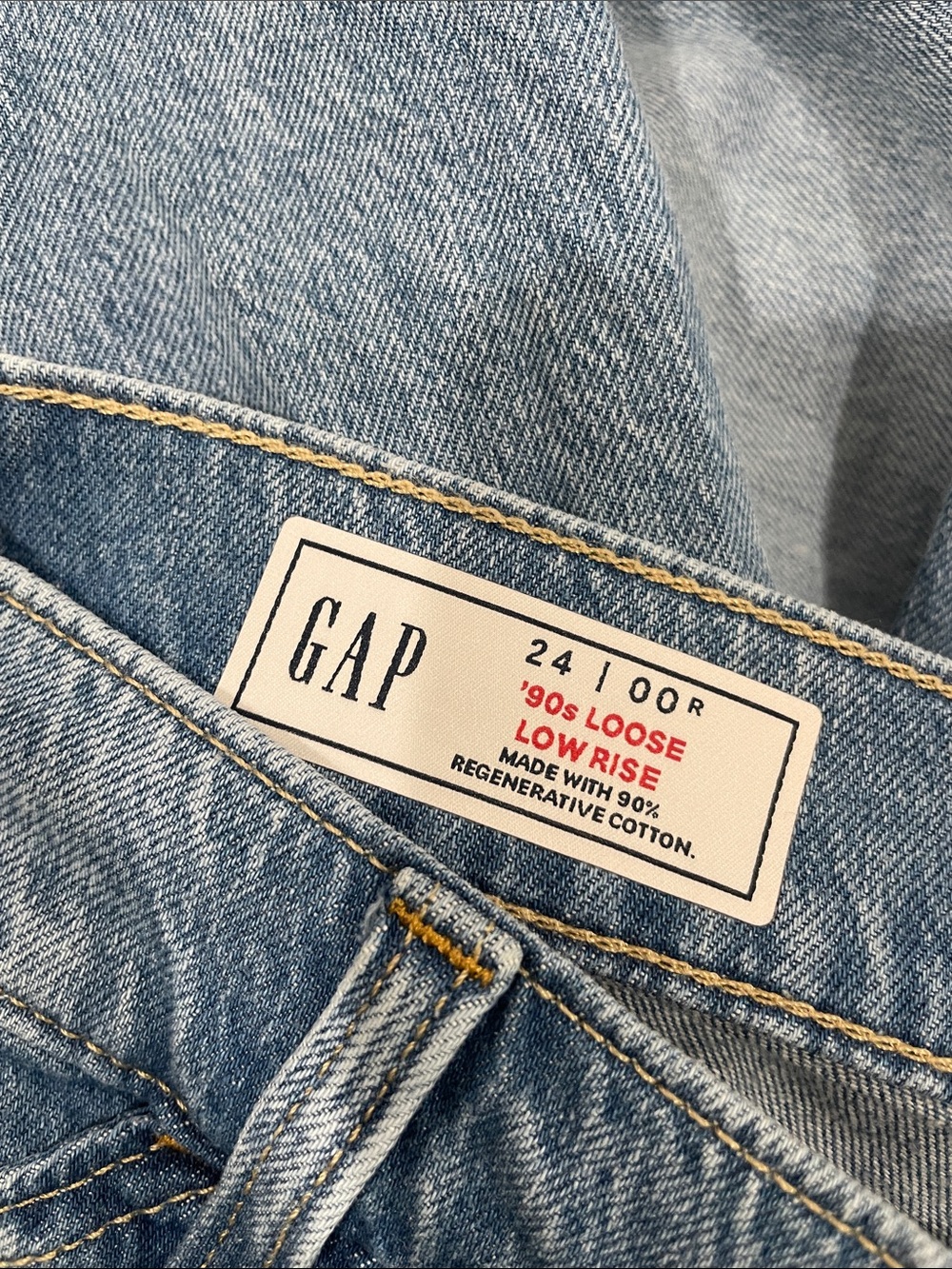GAP The 90’s Loose Low Rise Carpenter Jeans Size 24 Baggy Relaxed Fit Classic - Picture 6 of 6